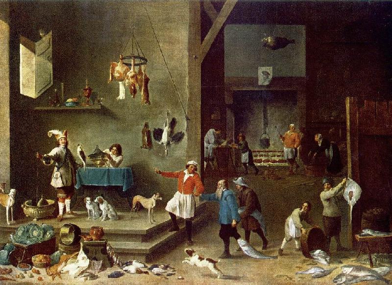 TENIERS, David the Younger The Kitchen t Spain oil painting art